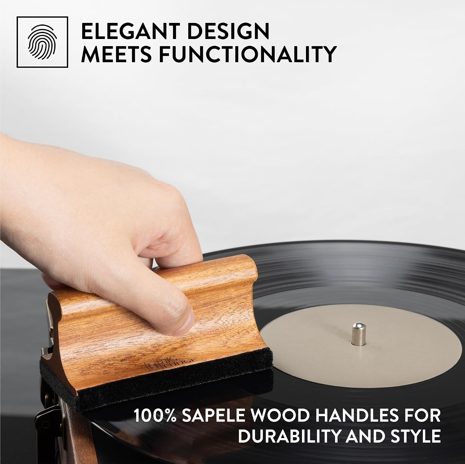 Detalle de Big Fudge Vinyl Record Cleaning Kit - Collector's Edition (100% Sapele Wood)
