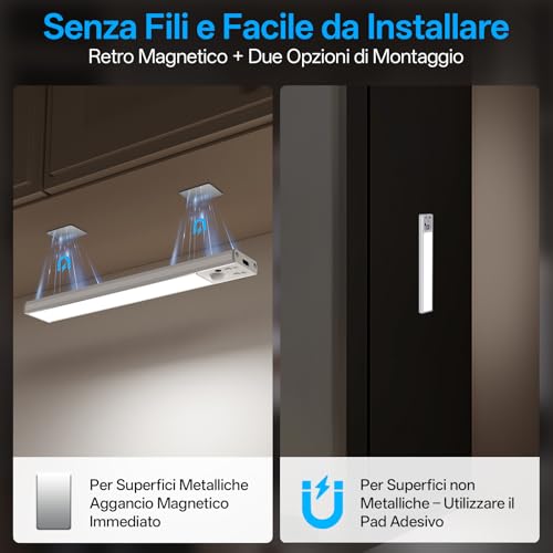 Thumbnail 7 de PZSUNLY Luce Led Sottopensile Cucina con Base di Ricarica – Set da 6 pezzi