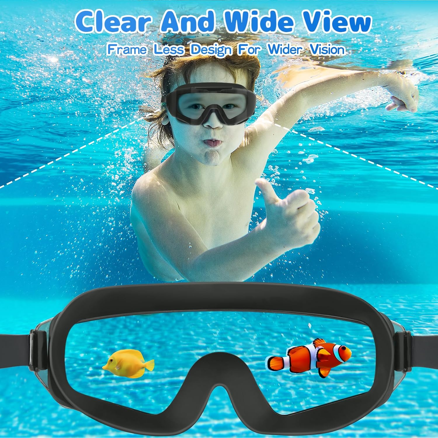 Detalle de Eversport Kids Swim Goggles, Ages 8–16