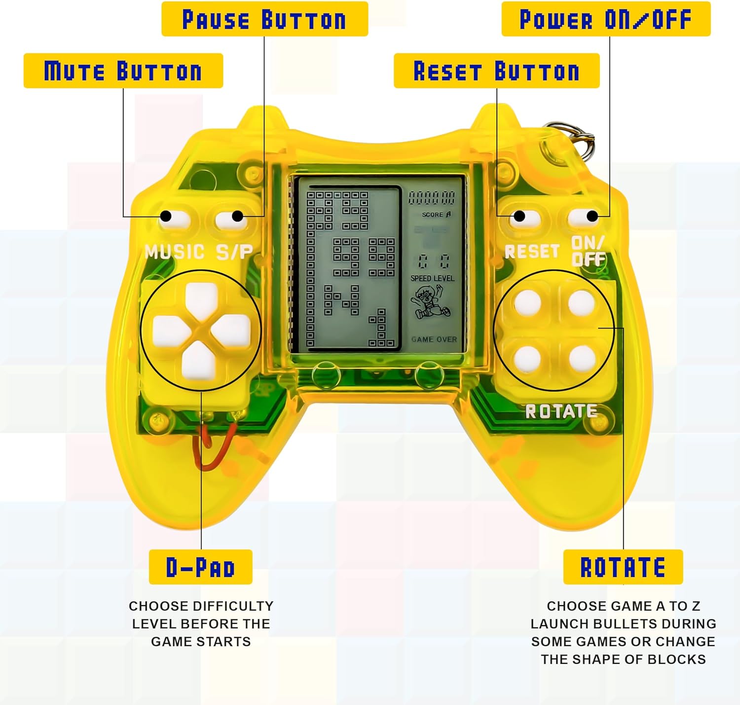 Thumbnail 2 de Starvortex Video Games Party Bag Fillers – Classic Retro Mini Game Keyrings