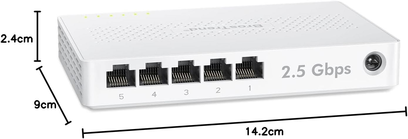 Thumbnail 6 de BrosTrend 5-Ports 2,5G LAN Switch – Unmanaged, leise und plug-and-play