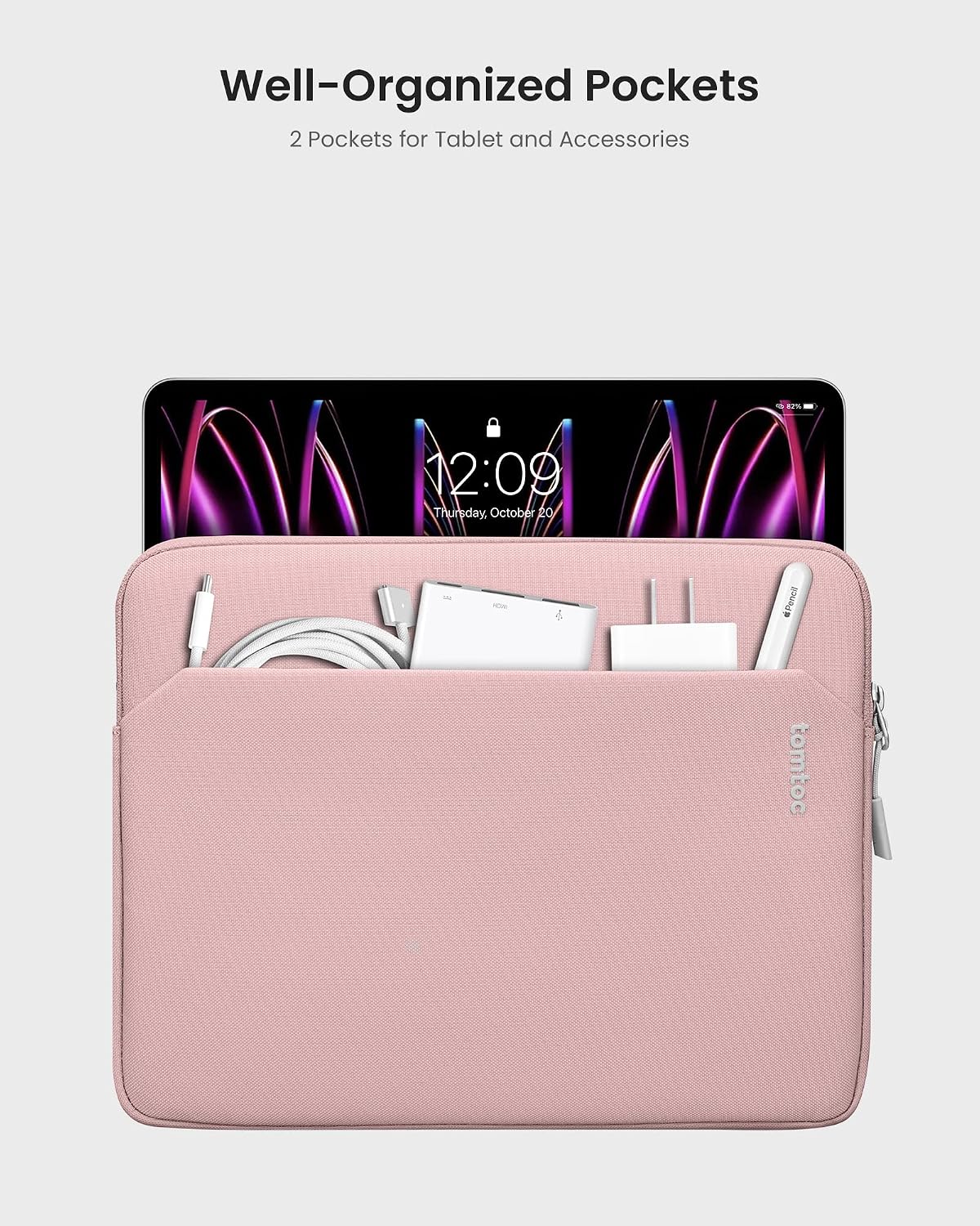 Detalle 2 de tomtoc Slim Tablet Sleeve Bag for 13-inch iPad Air 2026 (M4/M3/M2) & iPad Pro 13-inch (M5/M4)