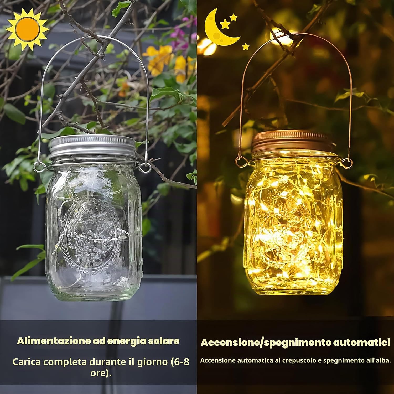 Thumbnail 1 de Lanterna solare giardino - 4 catene luminose con 30 lampadine, IP65, decorazione esterna