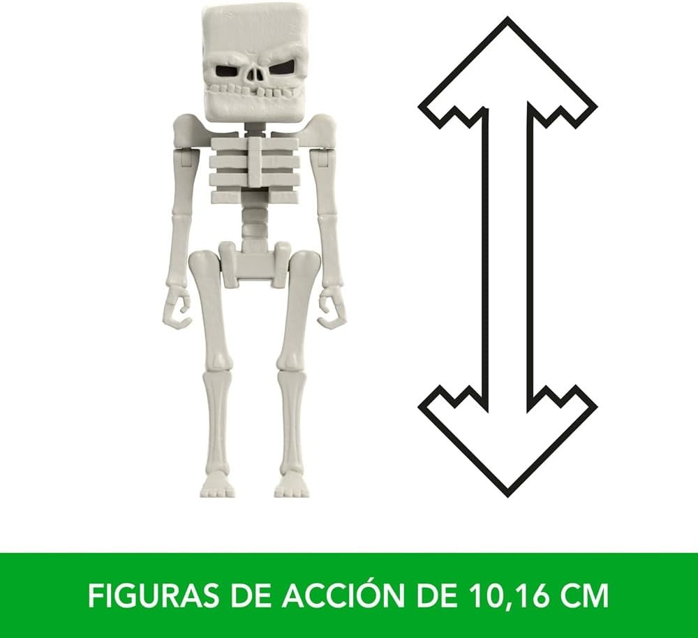 Detalle 2 de Mattel Minecraft Encuentros en la superficie 🧱 Set con 4 figuras y accesorios