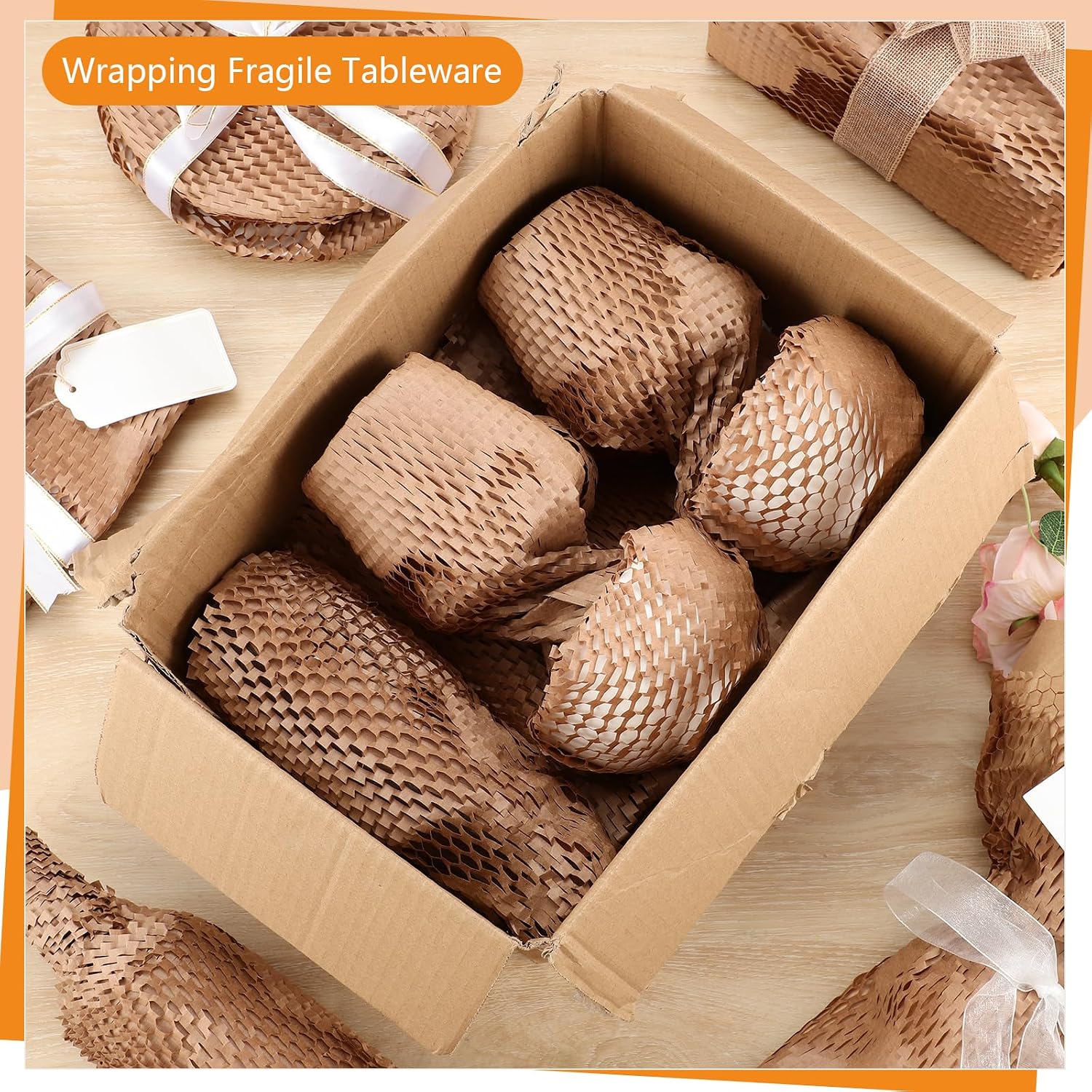 Thumbnail 6 de Honeycomb bubble wrap alternative roll 100M