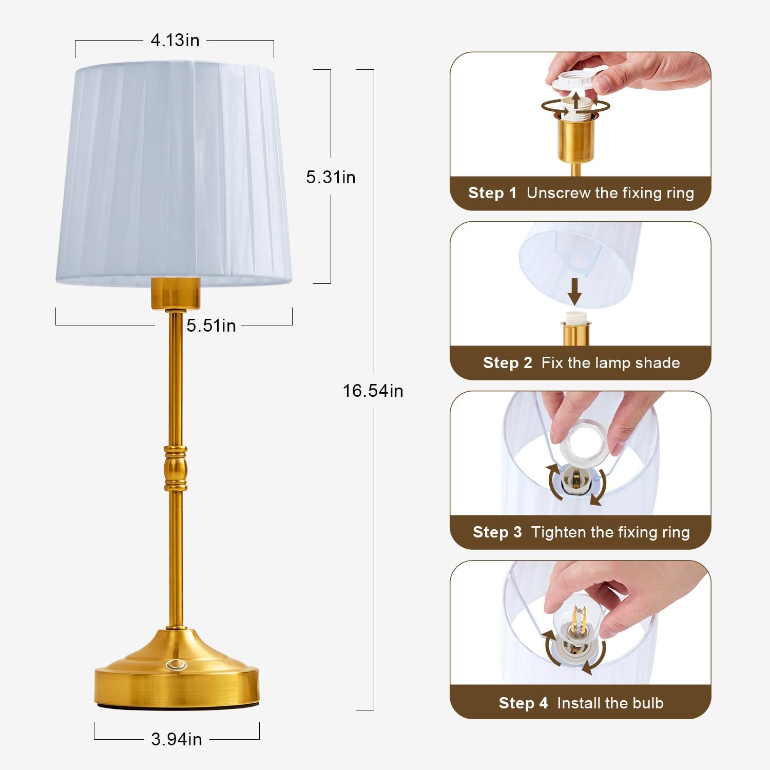 Thumbnail 6 de SAIWEYA Cordless Table Lamp 5200mAh