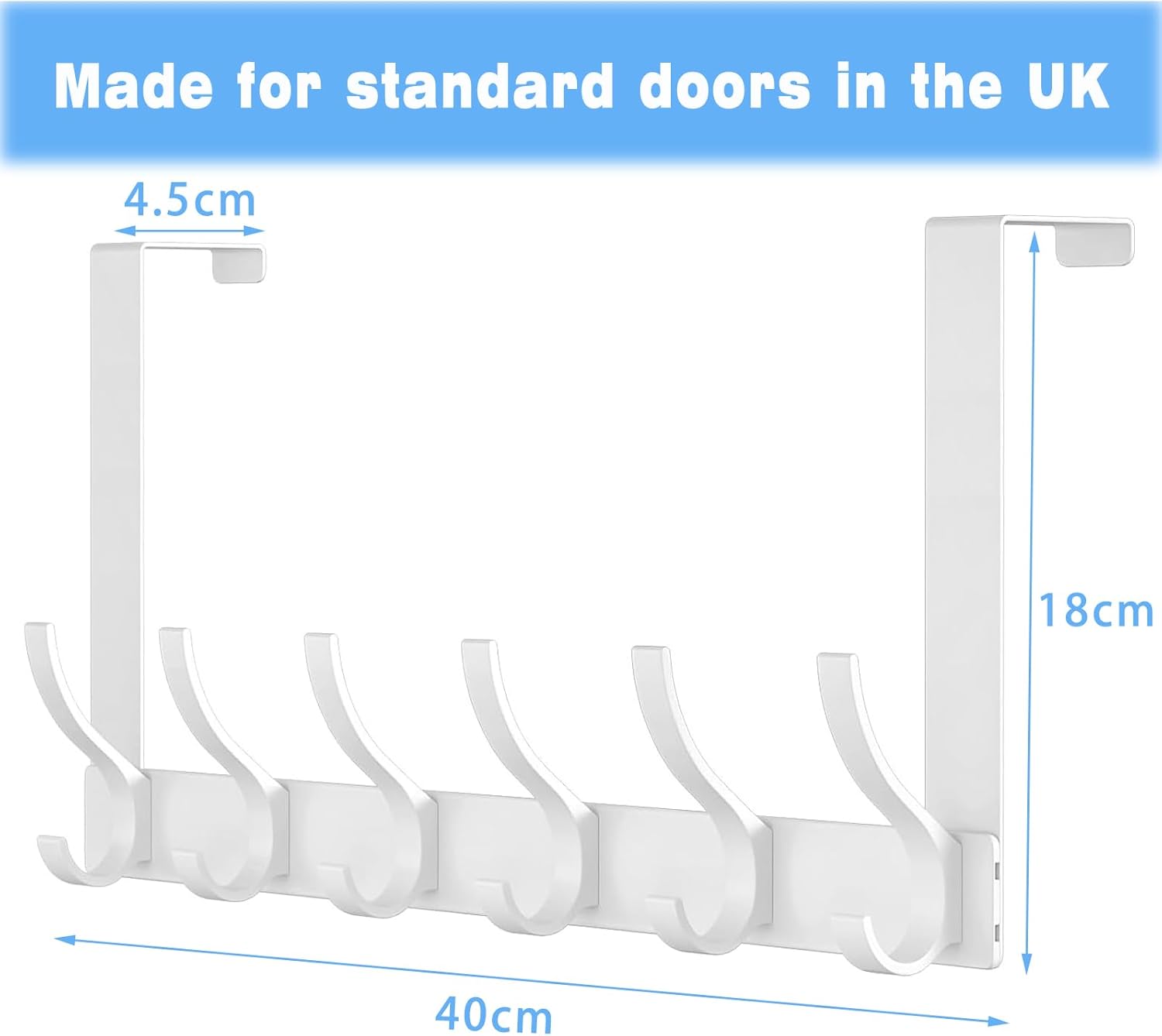 Thumbnail 2 de CASPLUS Over Door Hooks 12‑hook, 55 lb
