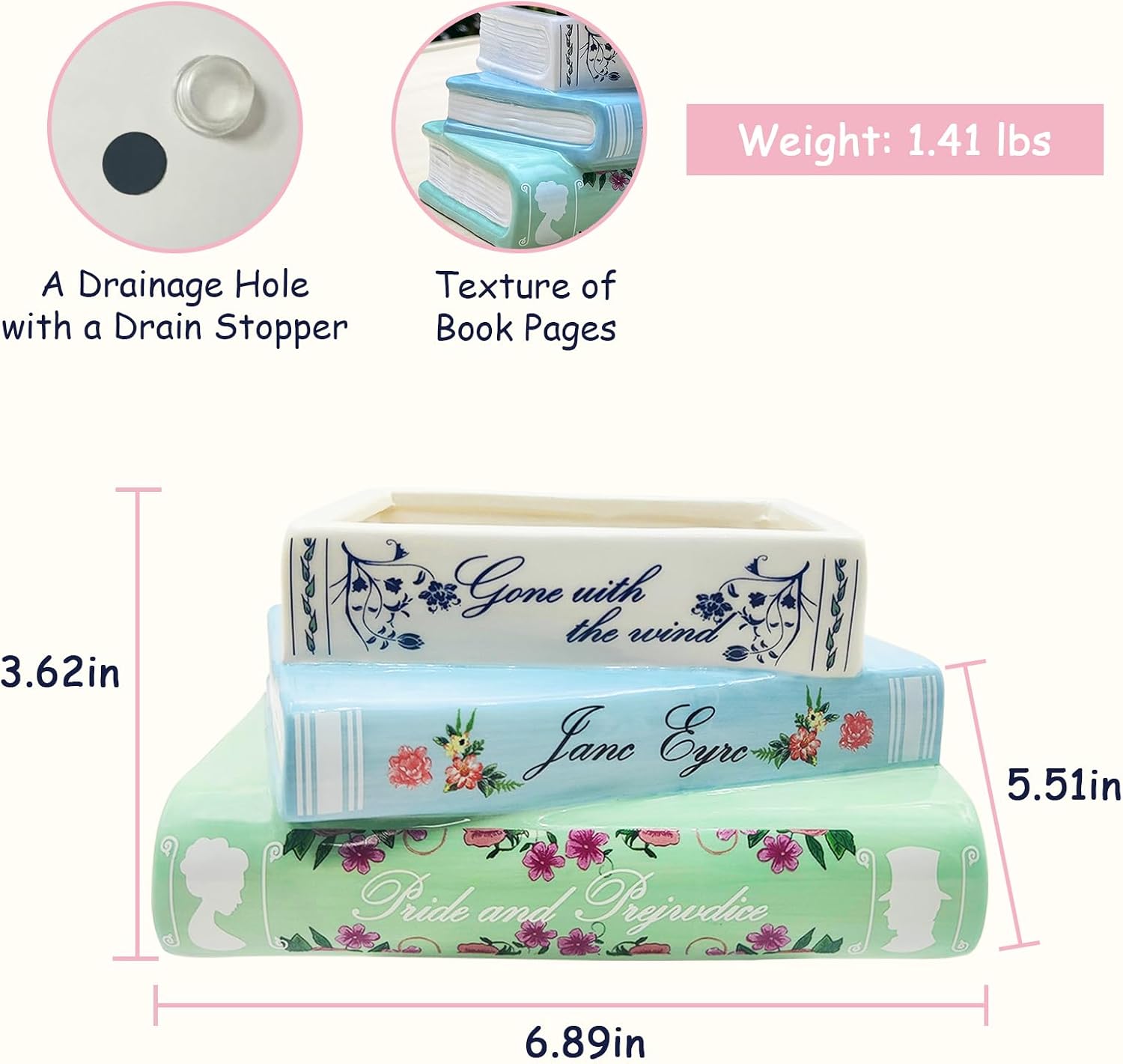 Detalle 2 de Scuyari Book Planter 6.89in