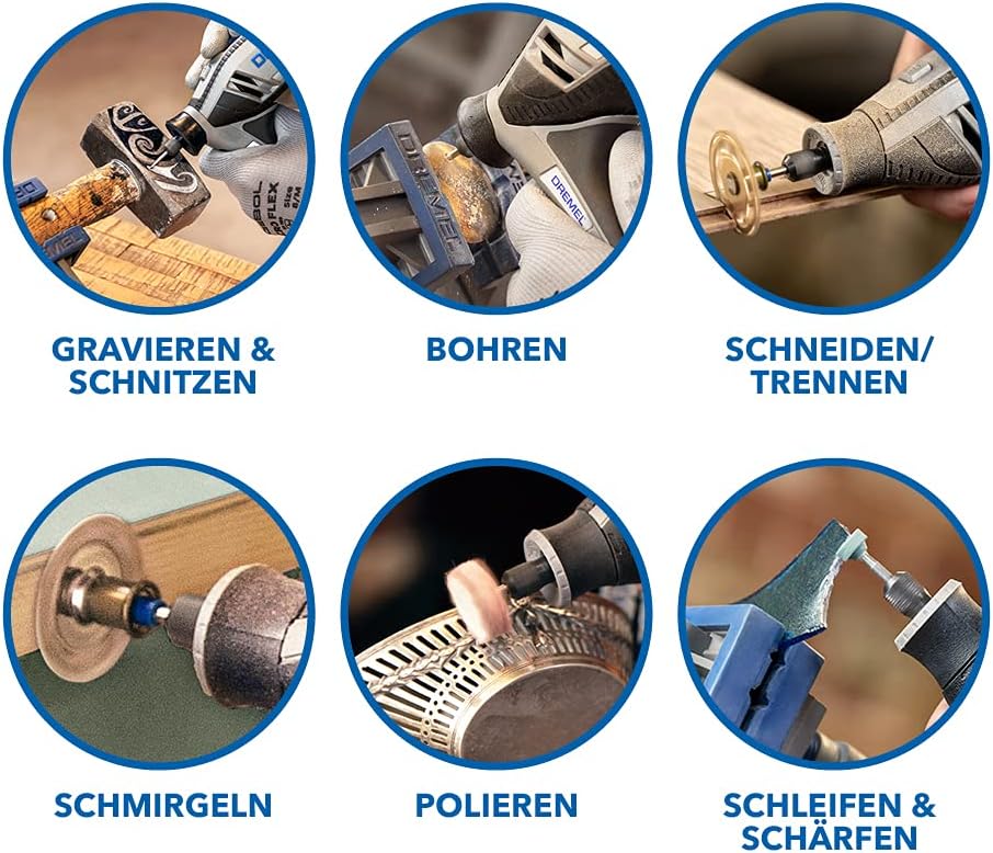 Thumbnail 3 de Dremel 4250 Rotationswerkzeug 175 W – Multifunktions-Set mit 3 Aufsätzen und variable Drehzahl 5.000–35.000 1/min