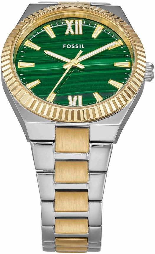 Thumbnail 3 de Fossil Scarlette Damenuhr, 38 mm, Quarz, Malachit-Dial, Edelstahlarmband