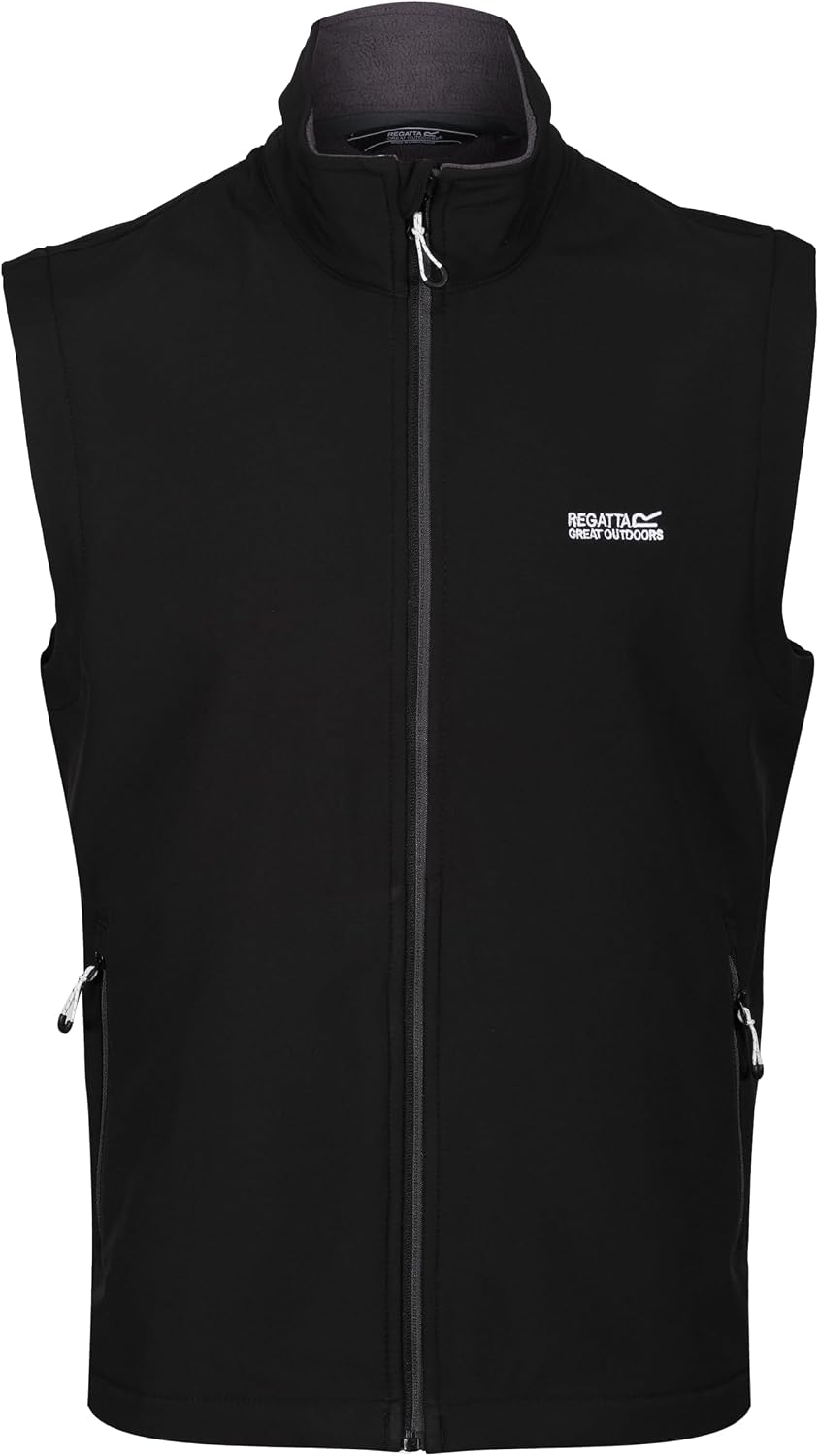 Detalle de Regatta Bradwell III – męska kamizelka softshell z DWR i kieszeniami na zamek