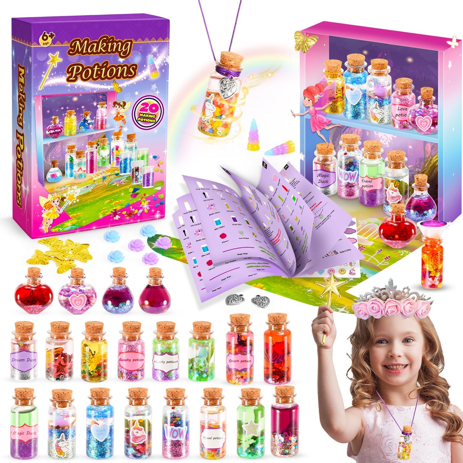 EUTOYZ Potion Making Kit for Kids — with 20 Potions Bottles