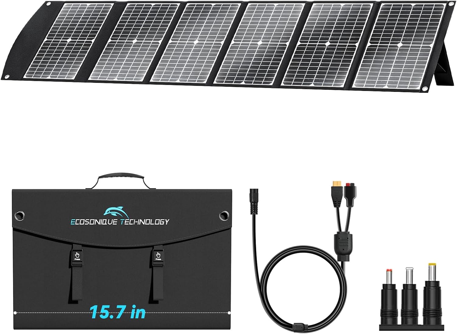 Detalle de Ecosonique Foldable 100W Portable Solar Charger