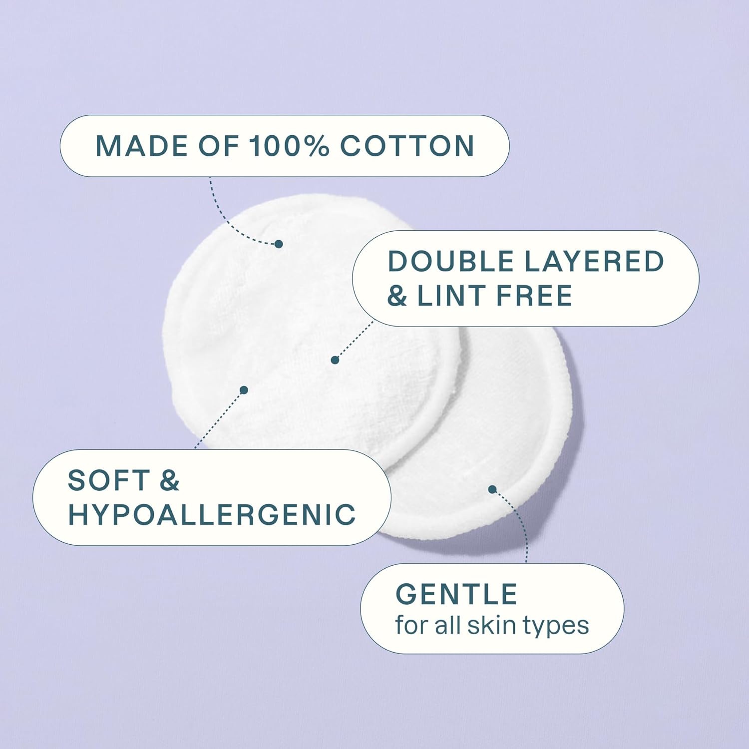 Detalle 2 de Cliganic Premium Cotton Rounds 300 Count