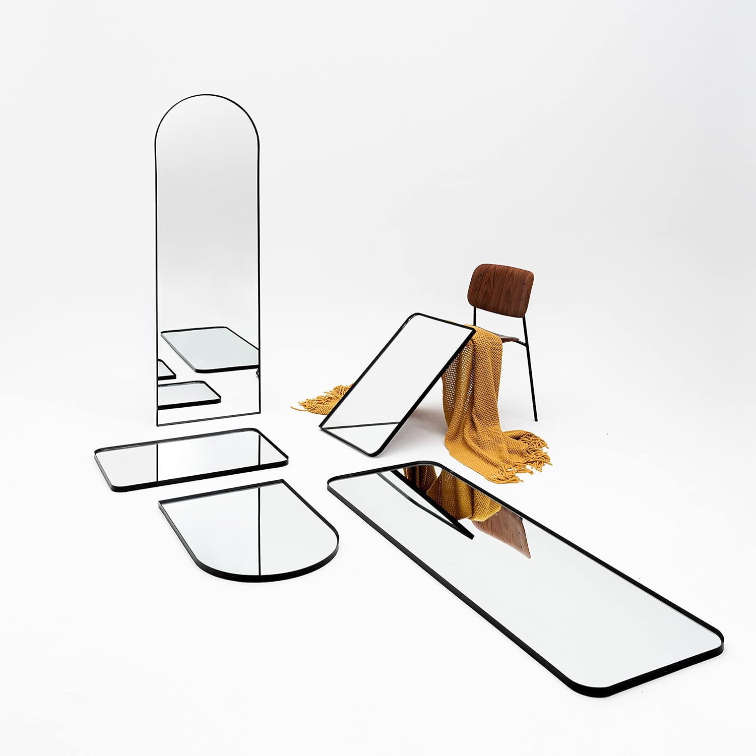 Thumbnail 6 de Minuover Wall Mount Mirror 24x36 in Brushed Black