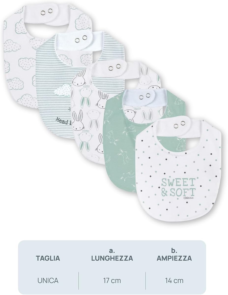 Thumbnail 6 de Chicco Body Neonato e Neonata, Set di 4 Body a Maniche Corte in 100% Cotone, Unisex 0–24 Mesi