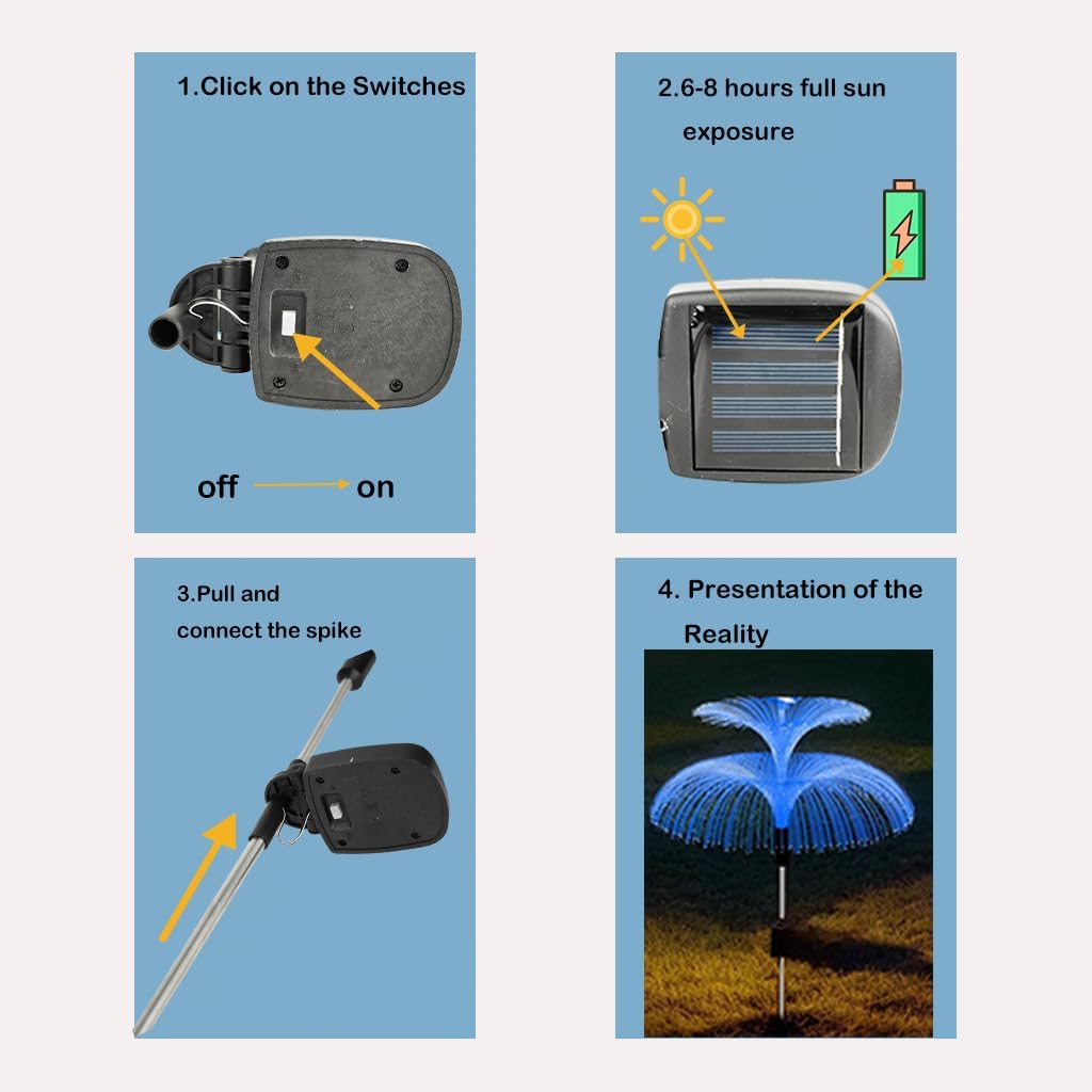 Thumbnail 6 de Hqynss Solar Lights Outdoor Garden 3-pack