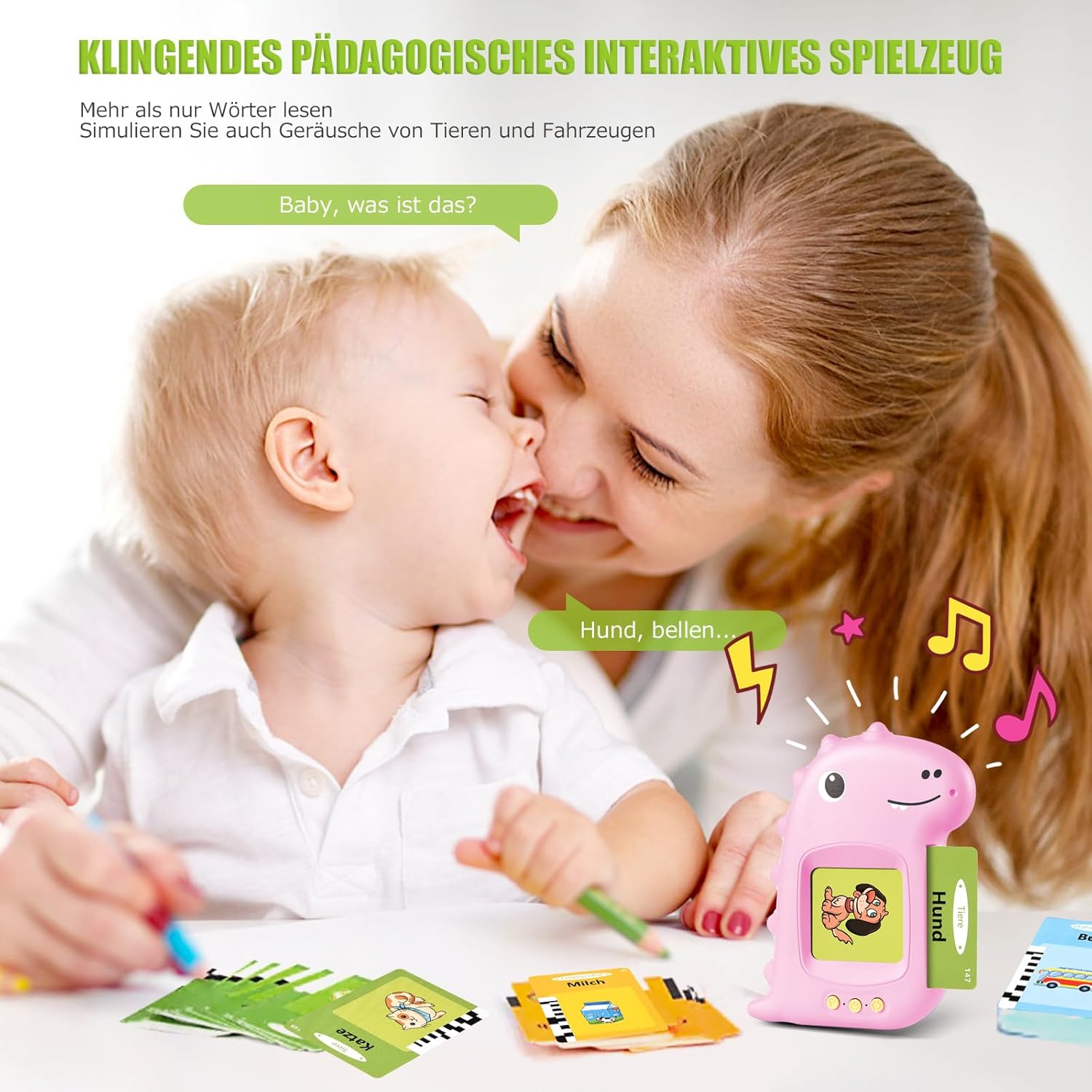 Detalle de Sprechende Lernkarten ab 2–6 Jahren – Interaktives Lernspielzeug zum Deutschlernen