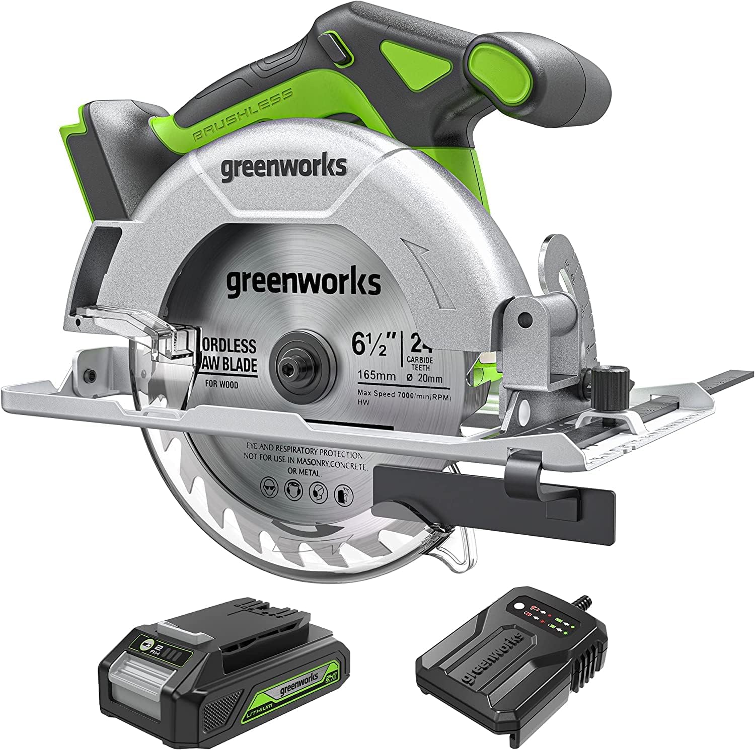 Greenworks GD24KSK2 sega circolare 4.800 giri/min