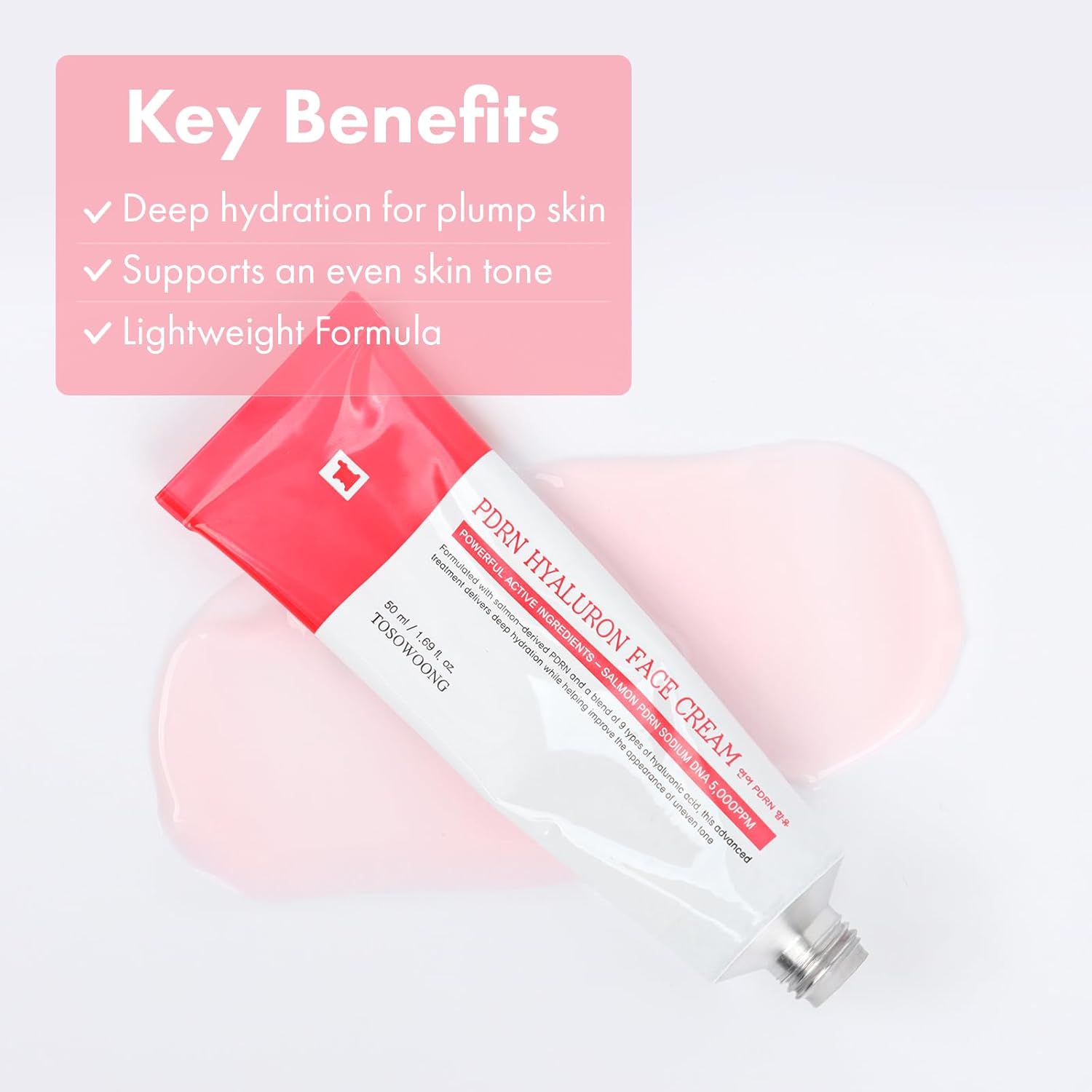 Thumbnail 1 de TOSOWOONG Crema PDRN Hyaluron viso con DNA di salmone e niacinamide, 50 ml