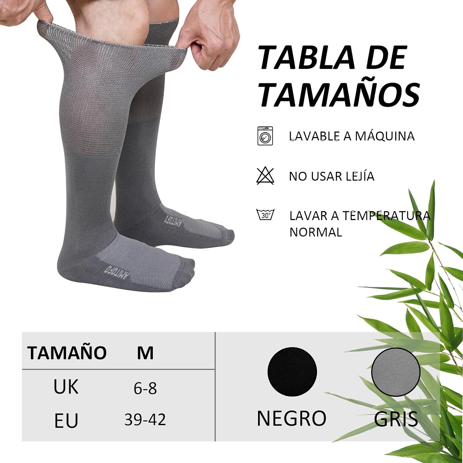 Thumbnail 6 de LOFIR Calcetines Diabéticos Hasta la Rodilla 2 pares