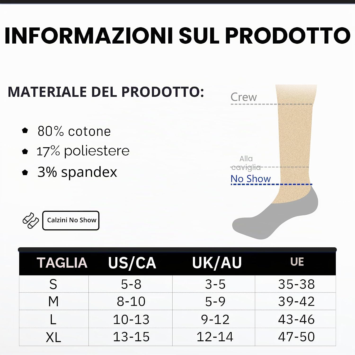 Thumbnail 6 de CLOSEMATE 6 Paia Fantasmini Uomo Donna – Calzini Invisibili Estivi in Cotone Antiodore con Maglia Traspirante e Antiscivolo