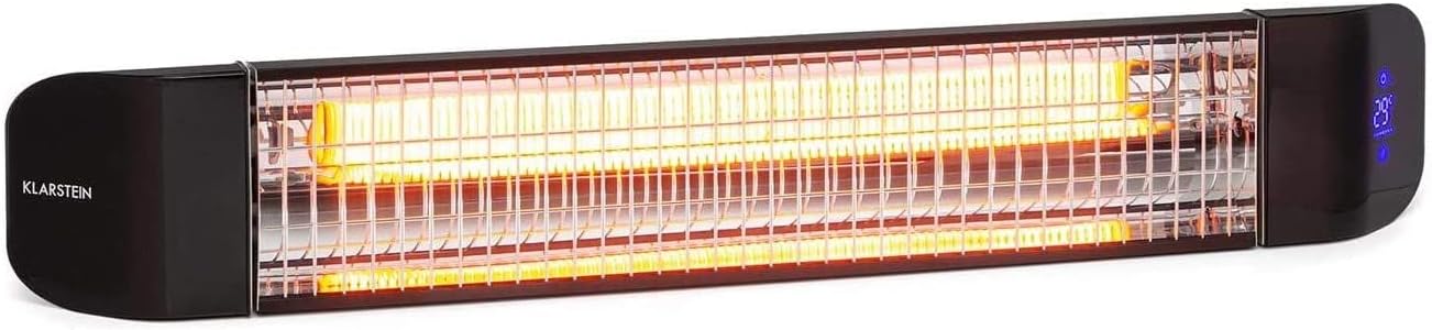 Detalle de Klarstein Smartwave infravärmare för uteplats, 2400 W, WiFi och kolfiberrör