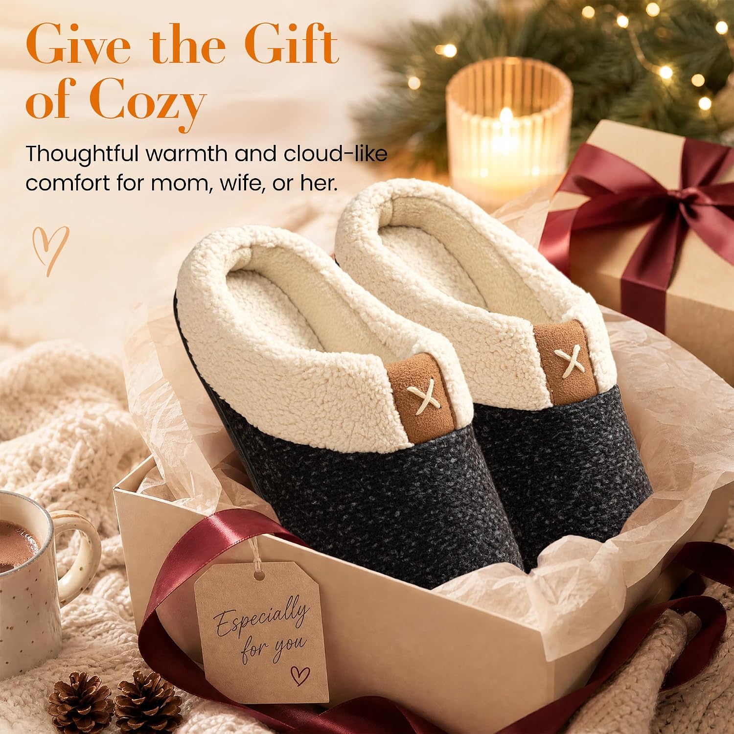 Thumbnail 6 de ULTRAIDEAS Women's Cozy Memory Foam Slippers with Fleece Lining and Rubber Sole