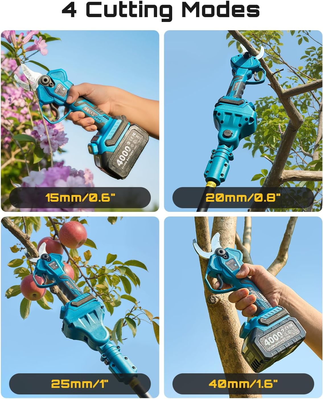 Detalle 2 de Seesii PS040Pro 2-in-1 Pole Pruning Shears, 1.6-Inch Capacity