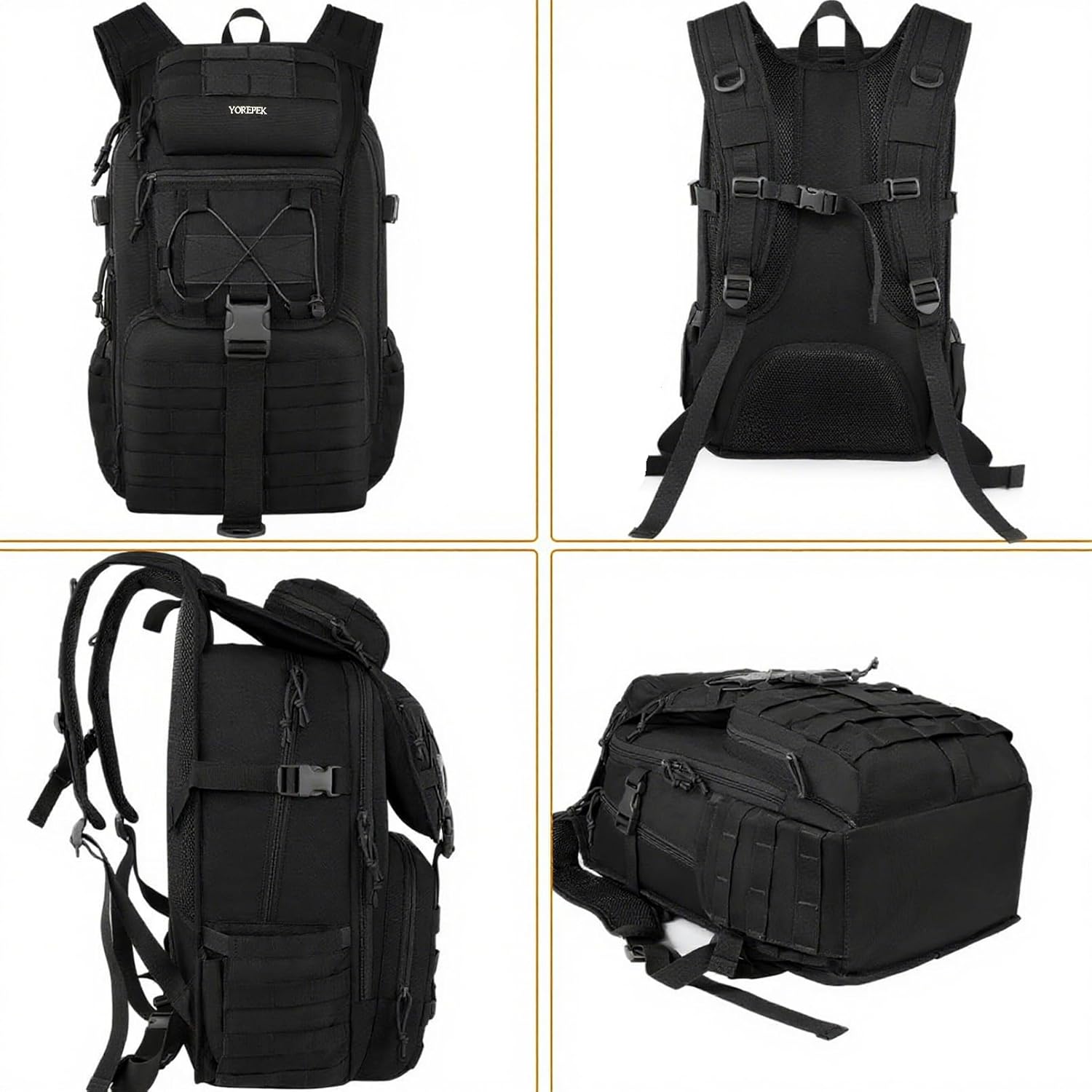 Detalle 2 de YOREPEK 50L Militär Rucksack, Groß Taktischer Rucksack, Wanderrucksack Herren Bundeswehr Outdoor Arbeit Survival Wasserdicht Travel Assault Tactical Backpack für Trekking Camping Reisen Jagd, Khaki
YOREPEK 50L Militär Rucksack, Groß Taktischer…