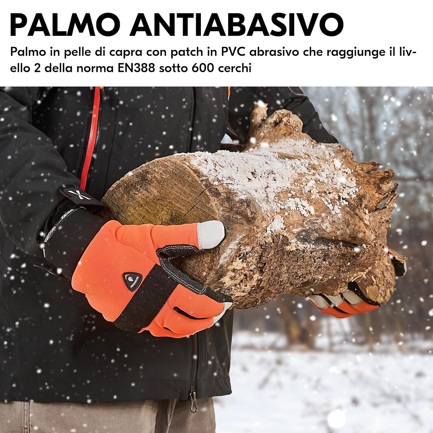 Thumbnail 4 de Vgo... Guanti per motosega impermeabili e termici con protezione antitaglio EN381-7 (taglia 8/M, arancio)