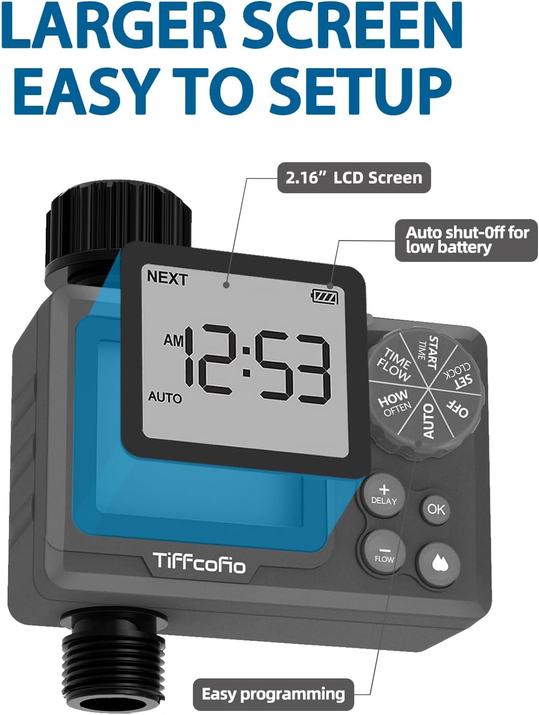 Detalle de New Programmable Water Volume Control Sprinkler Timer by Tiffcofio