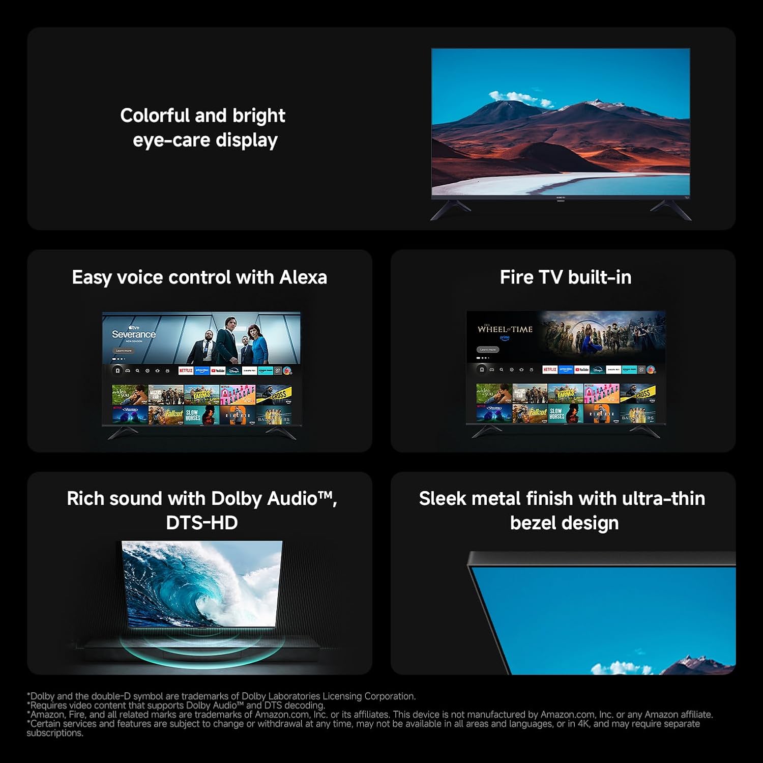 Detalle 2 de XIAOMI TV F 32 (32 Inch) HD Smart TV with Fire TV, Dolby Audio, Alexa & AirPlay