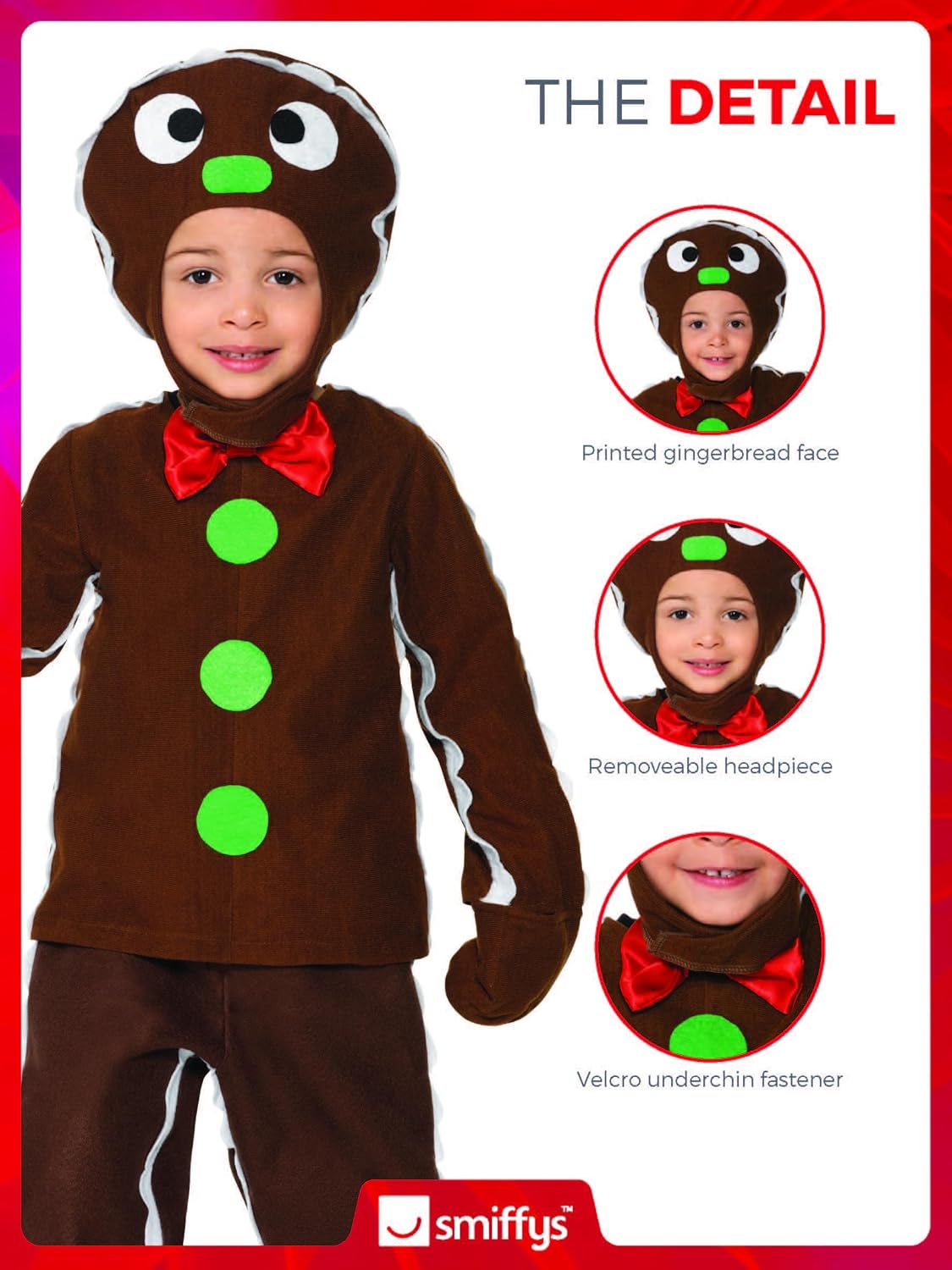 Thumbnail 4 de Smiffys Little Gingerbread Man Costume 7-9