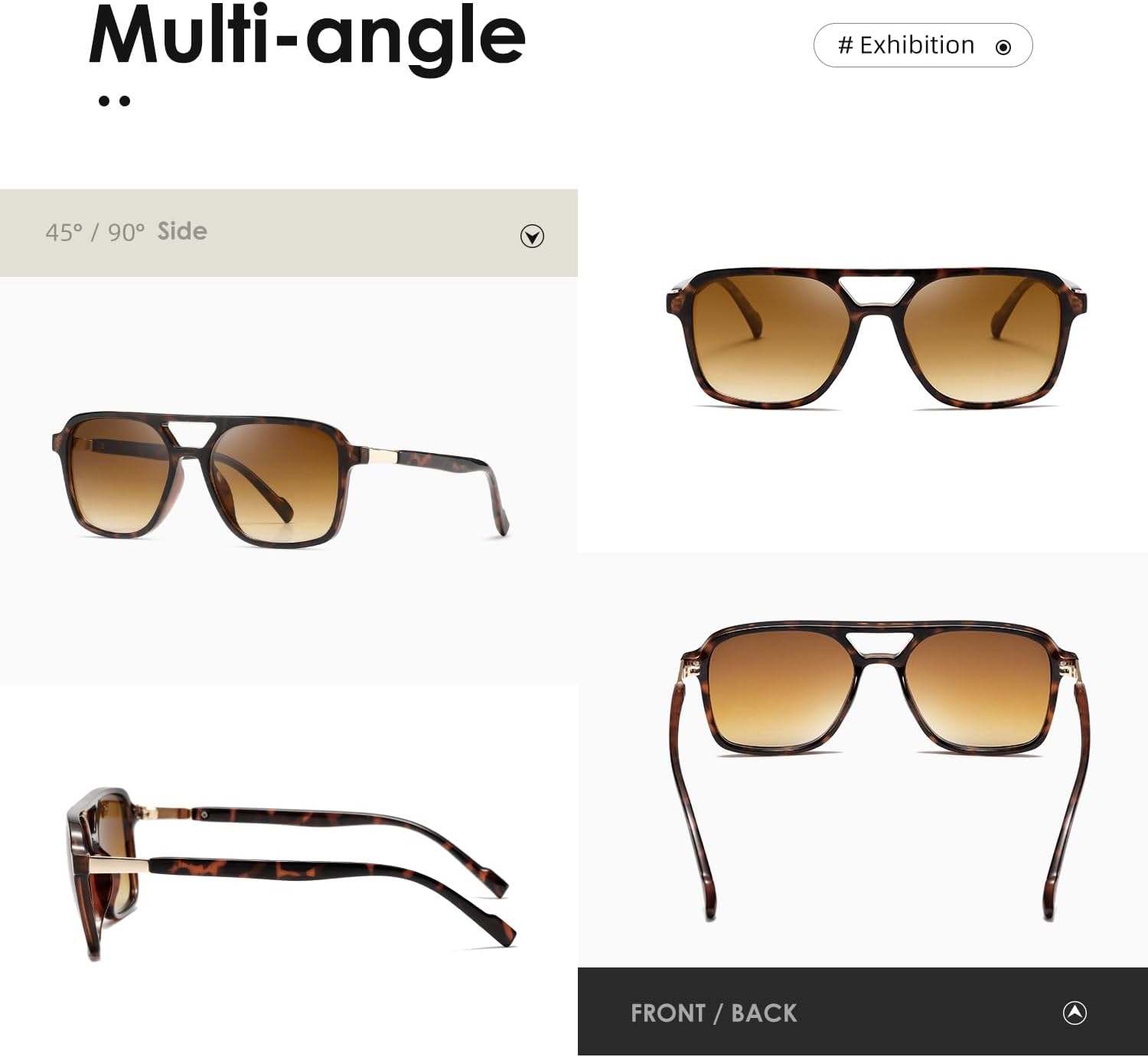 Thumbnail 4 de kimorn K1649 Retro-Sonnenbrille mit UV400