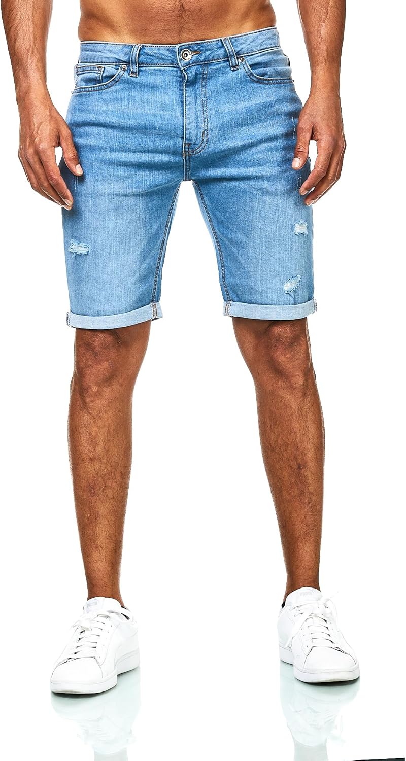 Thumbnail 4 de JEEL Herren Kurze Hosen – Slim-Fit Jeans-Shorts, 5-Pocket-Style, Stretch, Basic Washed
