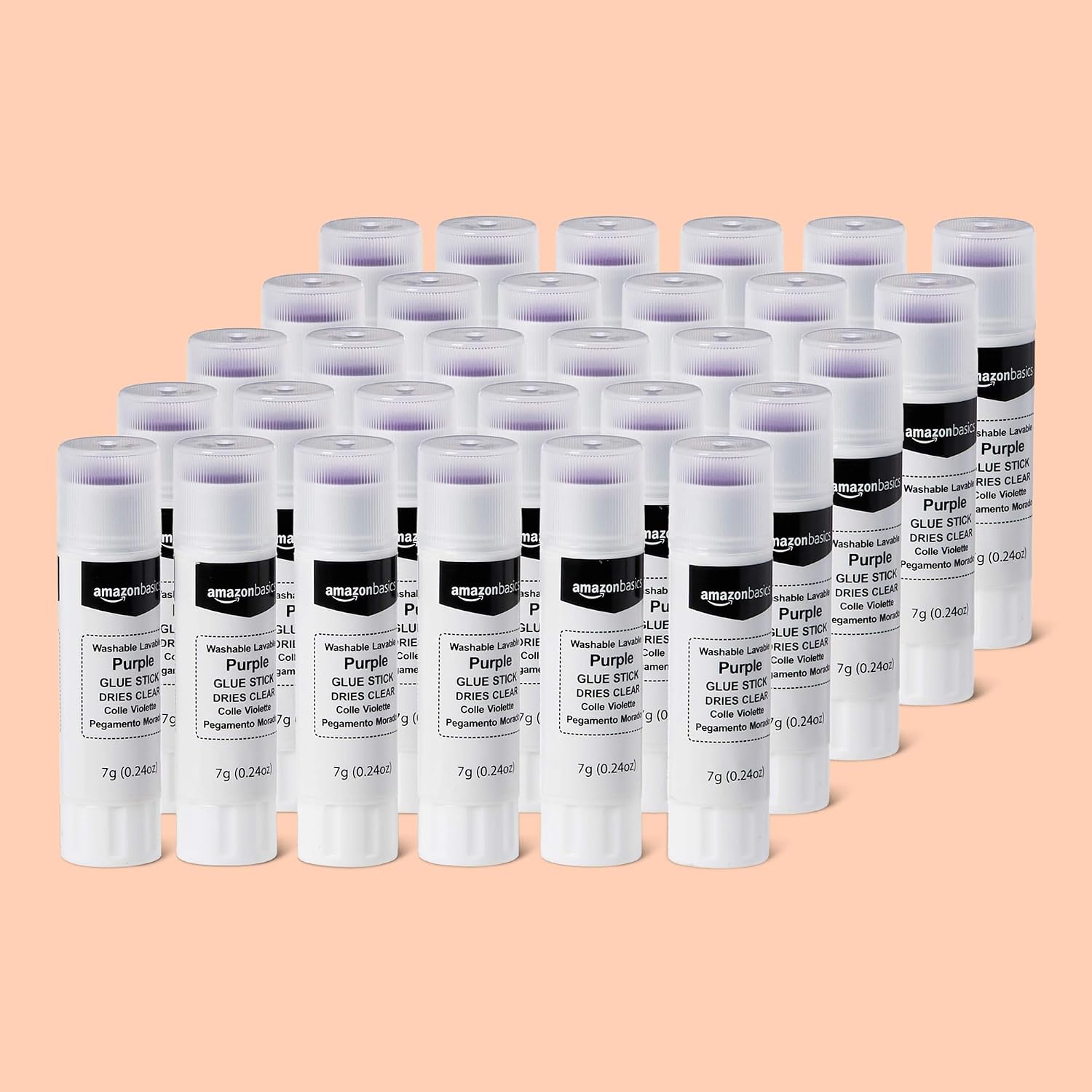 Detalle 2 de Amazon Basics Purple Washable School Glue Sticks – 4-Pack