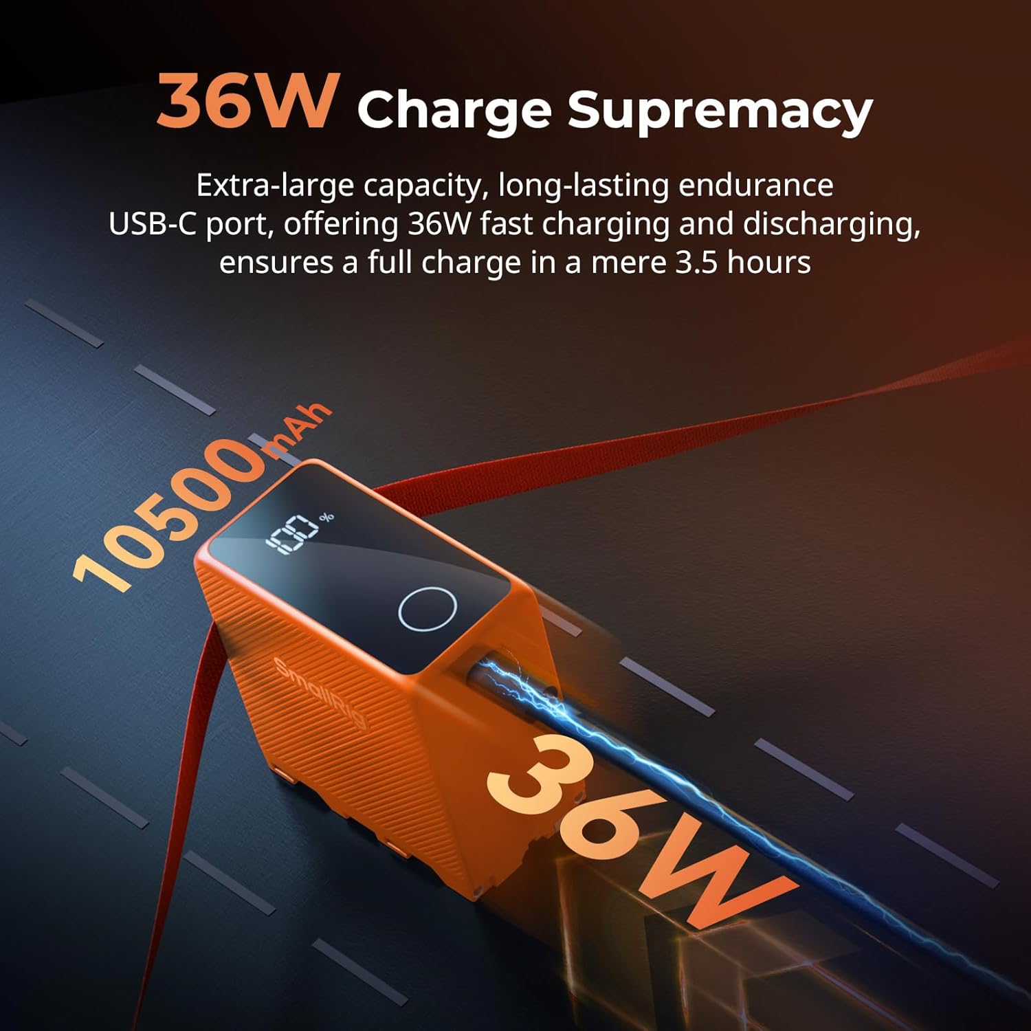 Detalle de SMALLRIG 10500mAh Batterie pour Sony NP-F970/NP-F750/NP-F550 – Charge rapide USB-C PD 36W et Écran OLED