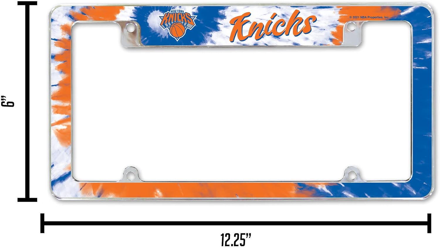 Thumbnail 5 de NBA Basketball Primary Chrome License Plate Frame (12" x 6") for Cars, Trucks, and SUVs