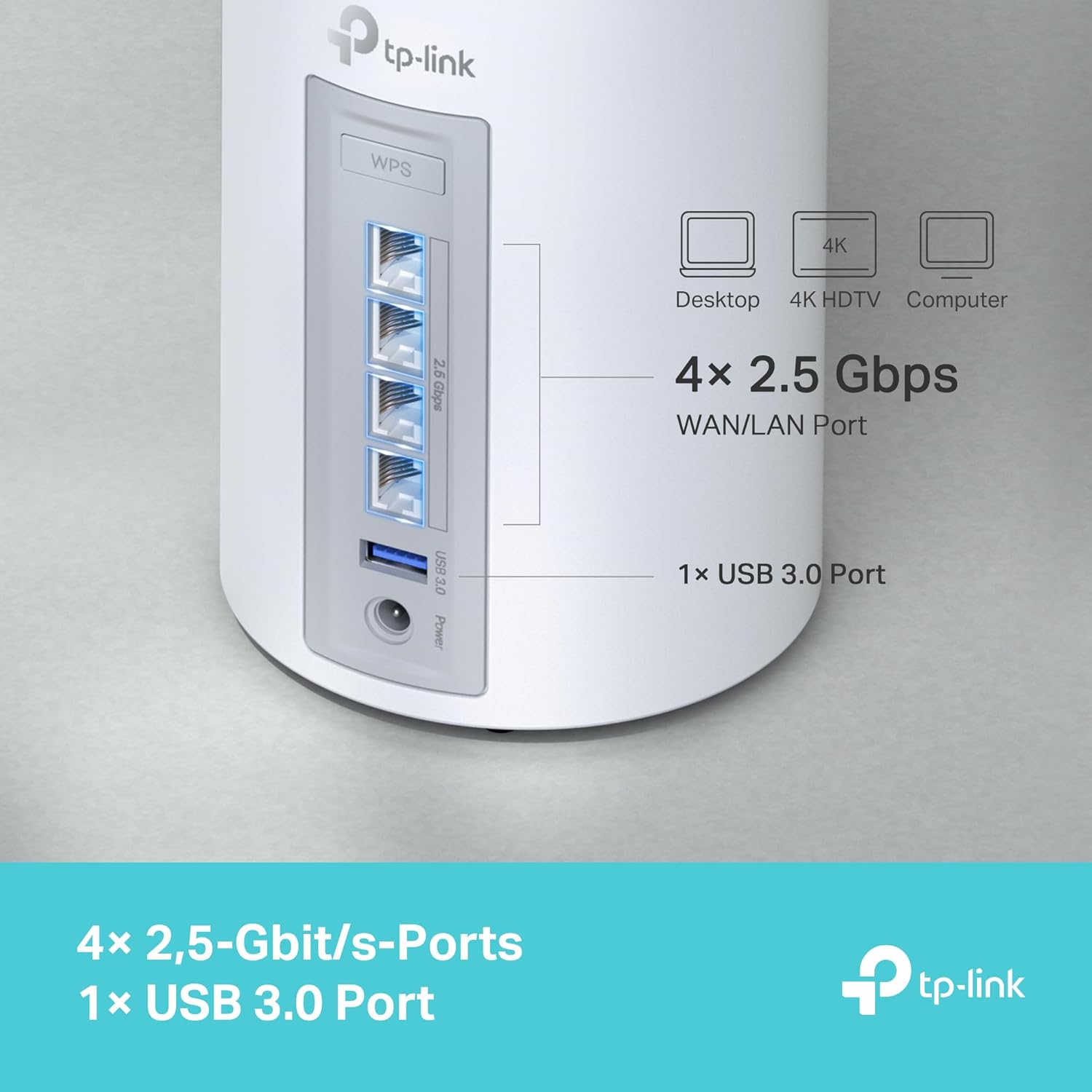 Thumbnail 4 de TP-Link Deco BE65 Wi‑Fi 7 Mesh Set (2er-Pack) – BE9300 Tri‑Band mit 2,5‑Gbit/s Ports