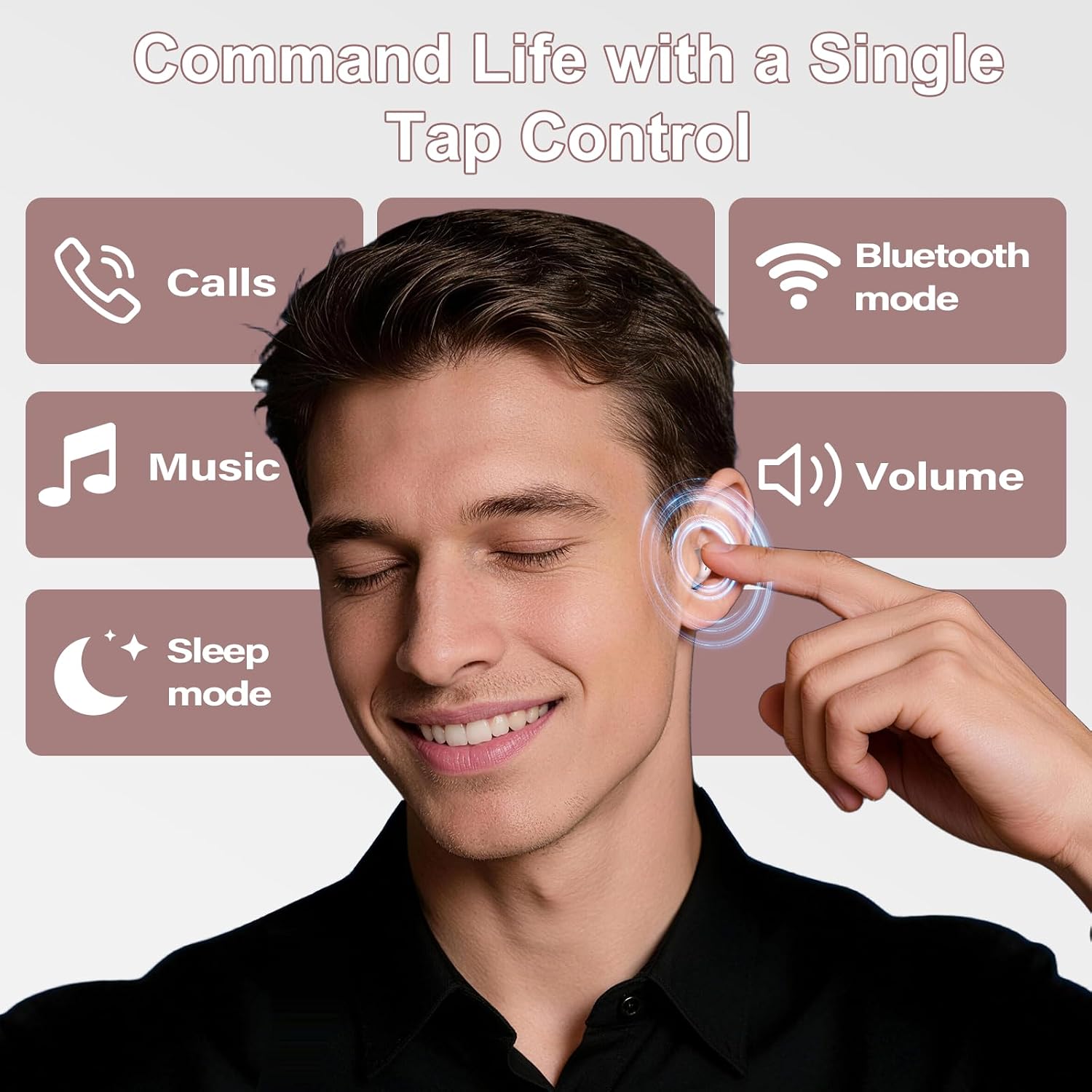 Thumbnail 3 de Mini Schlafkopfhörer Bluetooth 6.0 In Ear mit Schlaftracker – Roségold
