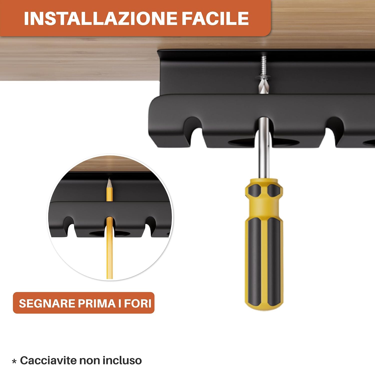 Thumbnail 5 de Zenacasa Organizzatore Cavi Scrivania 5 kg