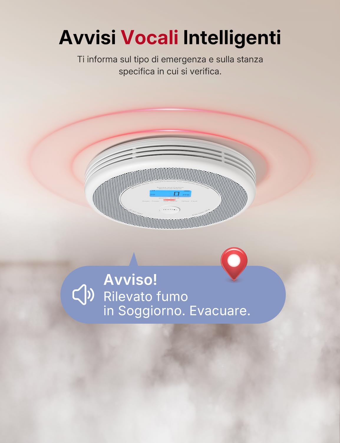 Thumbnail 1 de X-Sense XP0A‑iR rilevatore fumo e monossido 1 pezzo