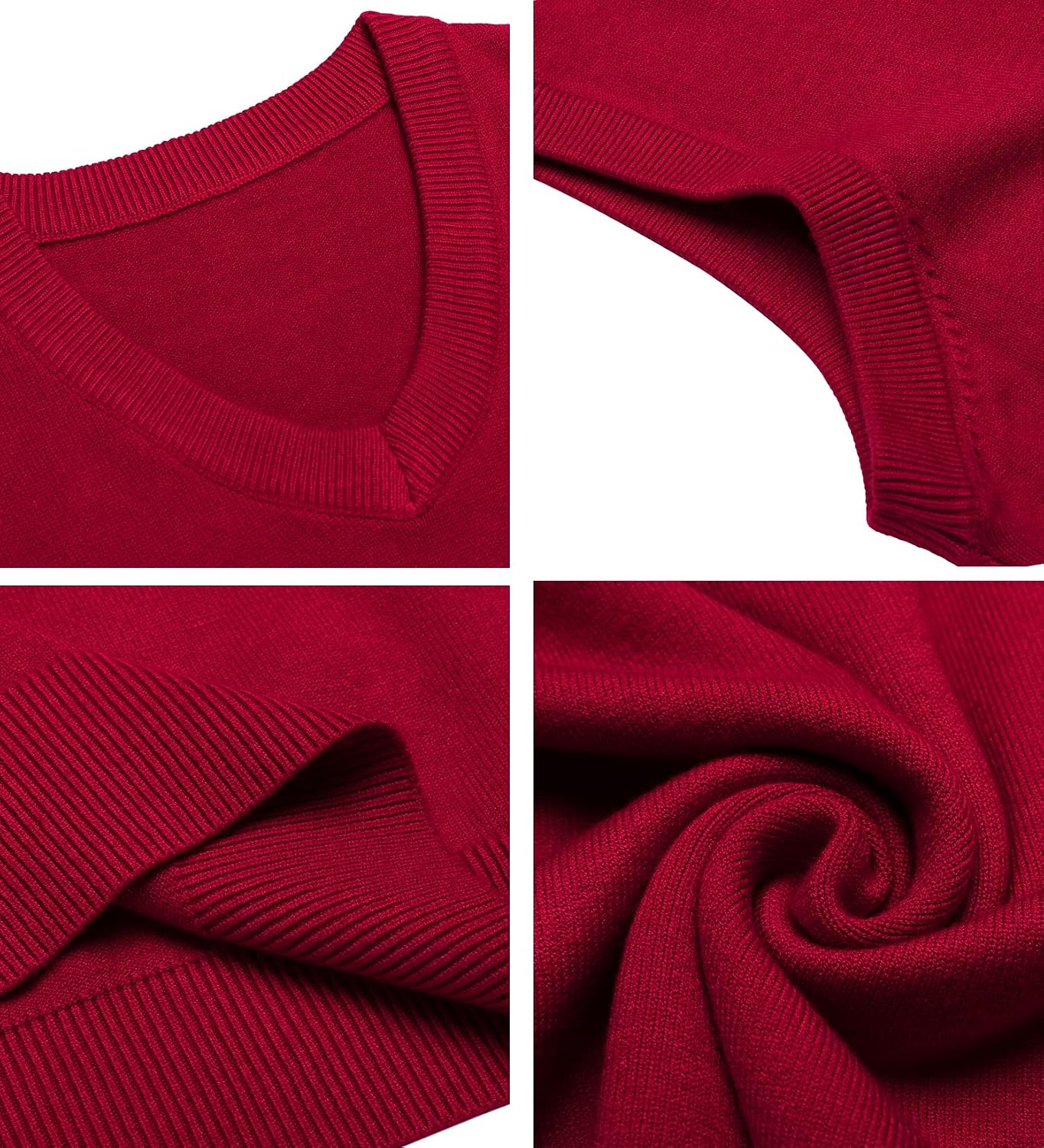 Detalle de Amussiar Men's Sweater Vest V-Neck