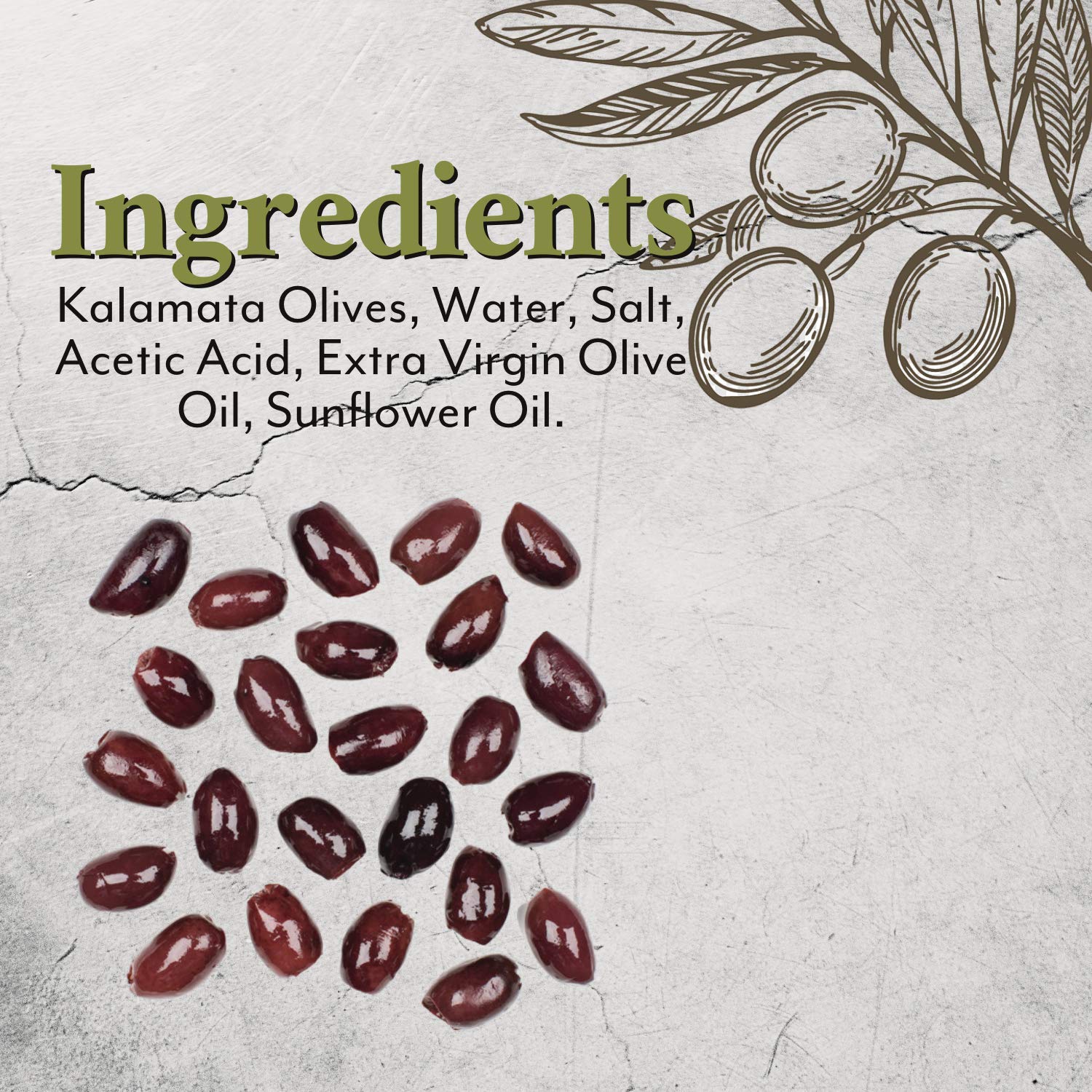 Detalle de Roland Foods 71716 Pitted Baby Kalamata Olives, 4.4 lb from Greece
