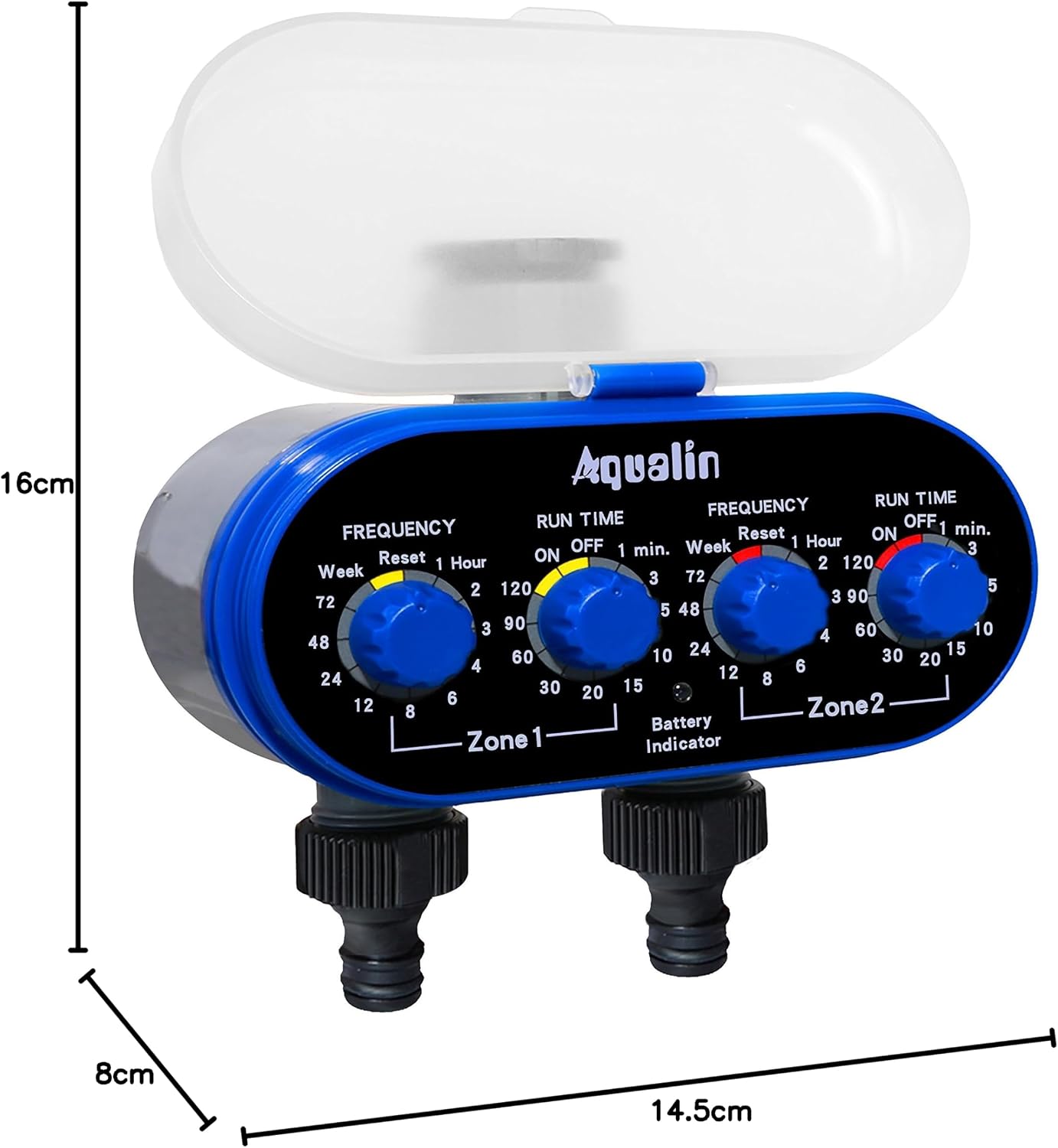 Thumbnail 6 de Aqualin Hose Water Timer (Blue) electronic watering controller with two outlets
