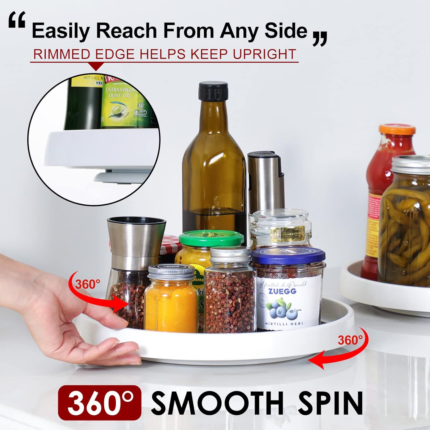 Thumbnail 3 de Set of 4 10-inch Lazy Susan turntables for pantry 🍽