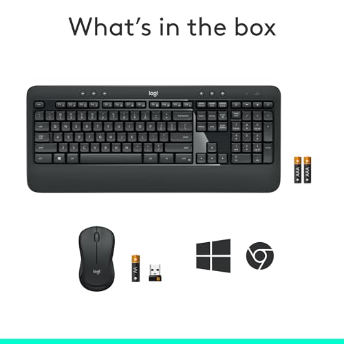 Thumbnail 10 de Logitech MK540 Full Size Advanced Wireless Keyboard and Mouse Combo