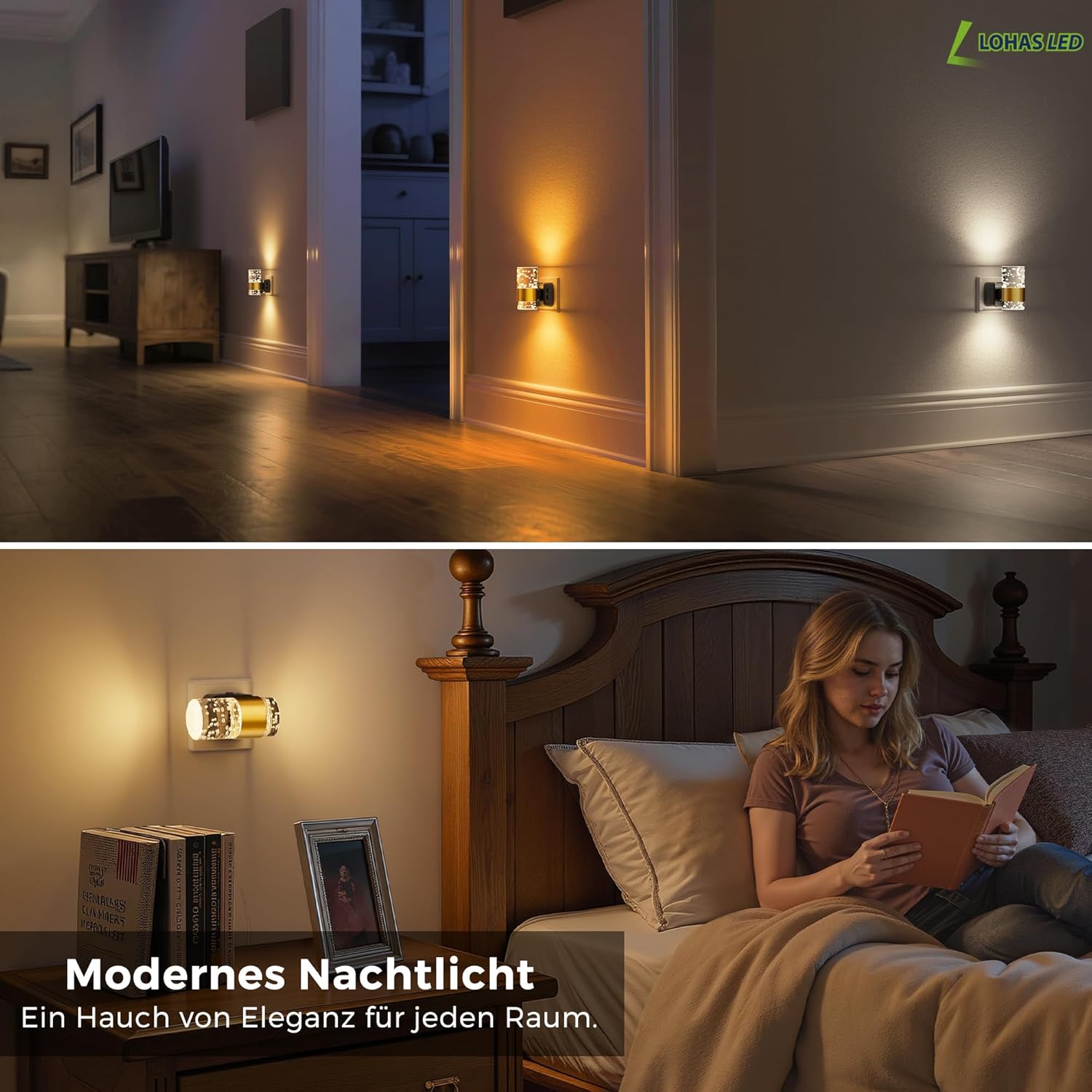 Thumbnail 5 de LOHAS-LED Nachtlicht-Steckdose mit Dämmerungssensor & 3CCT (Bernstein, 3000K, 5000K) – dimmbar 0–100 lm