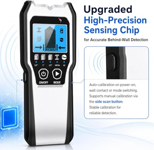 Detalle 2 de FOLAI 5-in-1 Stud Finder Wall Scanner with LCD and Audio Alerts